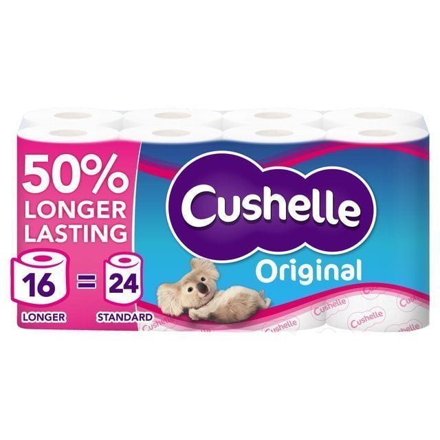 Cushelle Original Toilet Tissue Regular Rolls 16 per pack