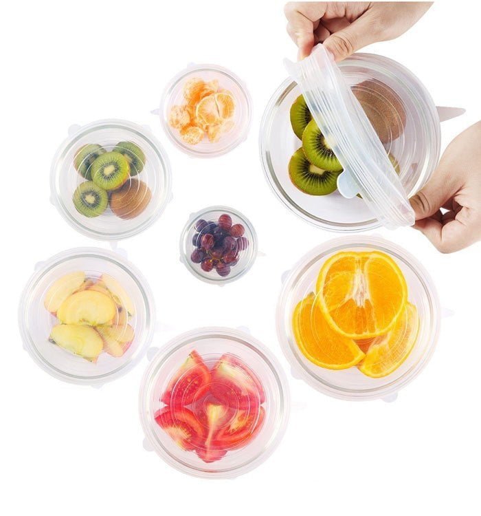 7Pcs Reusable Silicone Lids Cover