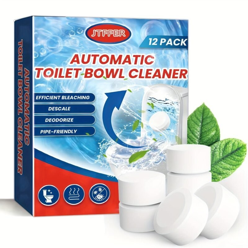 12pcsu002Fbox. Upgrade Toilet Bowl Cleaner Tablet. Automatic Toilet Bowl Cleaners With Bleach. Durable Toilet Tank Cleaners With Sustained-Release Technology. Household Toilet Cleaners With Easy Operation. Cleaning Supplies. Cleaning Tool